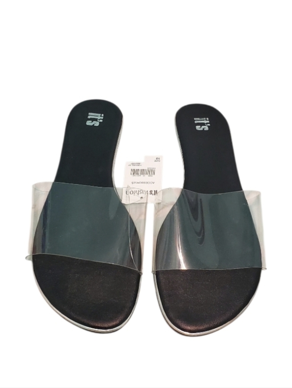 NWT It's Women's Clear Slides Sandals SZ 10 M Summer Beach Pool